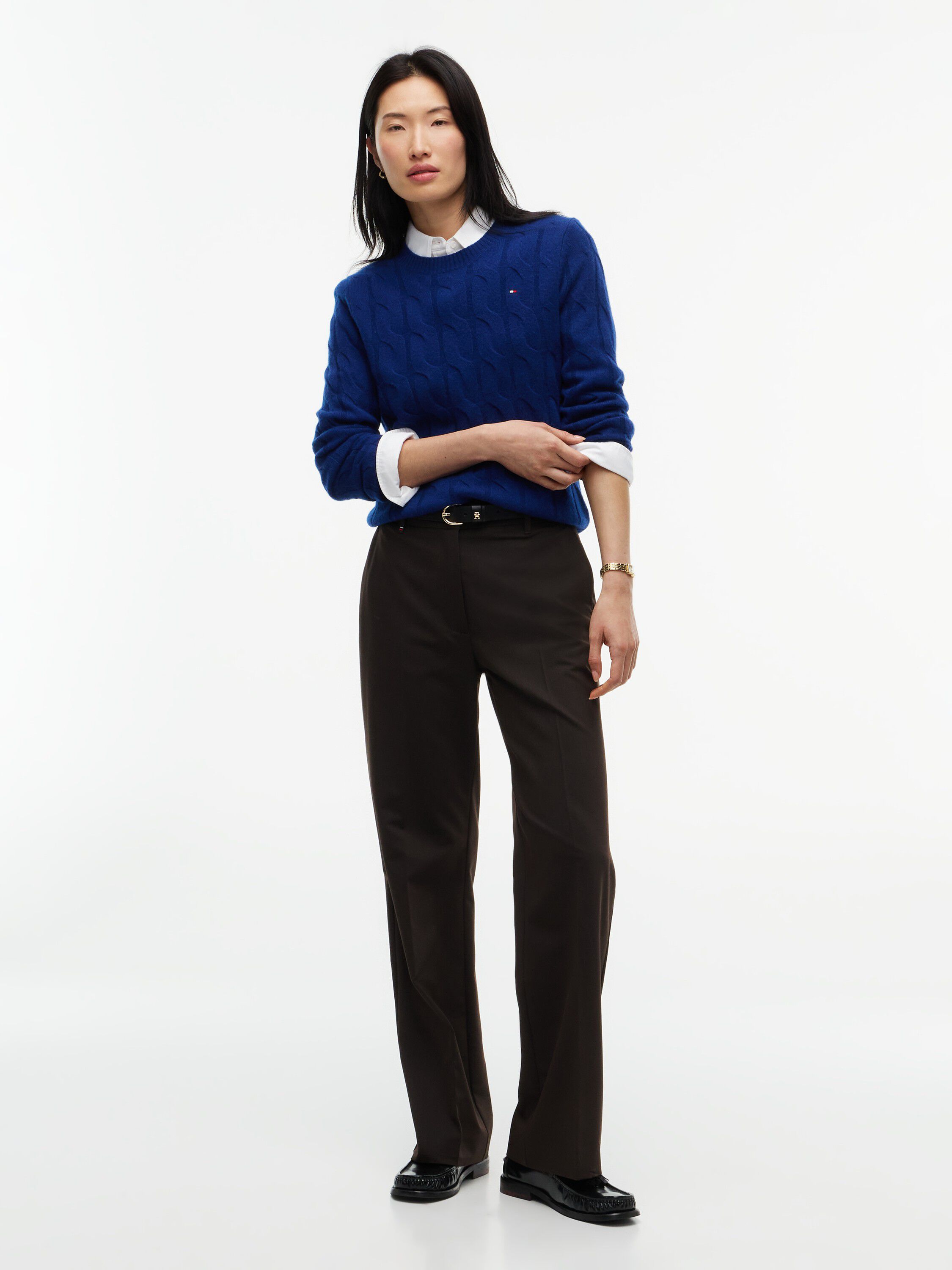 Pure Wool Chain Cable Knit Jumper