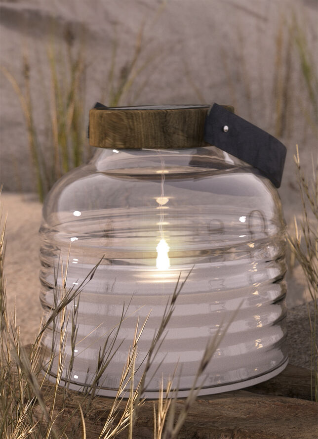 Aston Solar Krukke, Ø20xH20cm, Sort/Brun