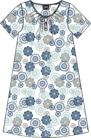Bamboo Long nightdress, short sleeve