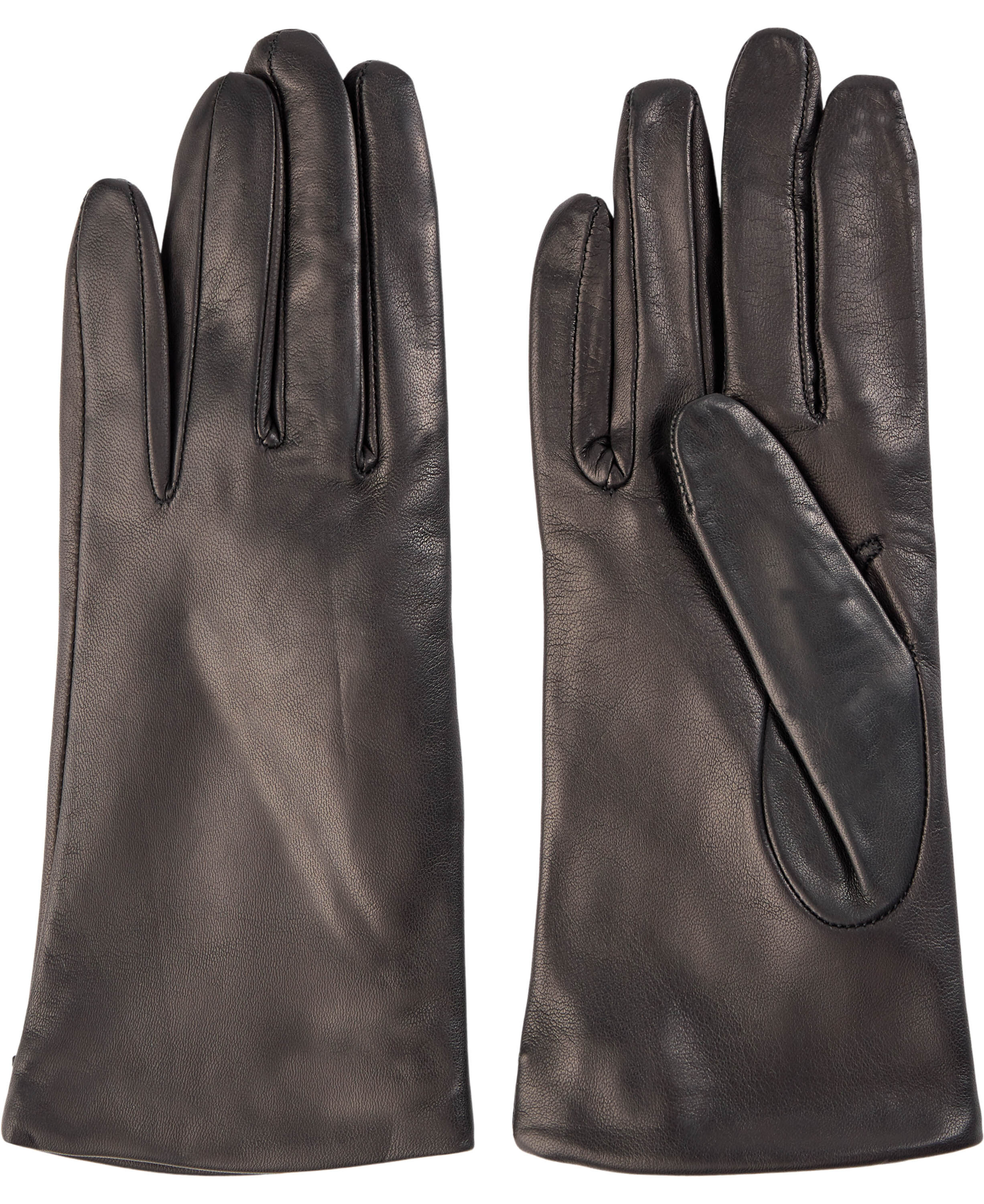 L&aelig;derhandsker med uld