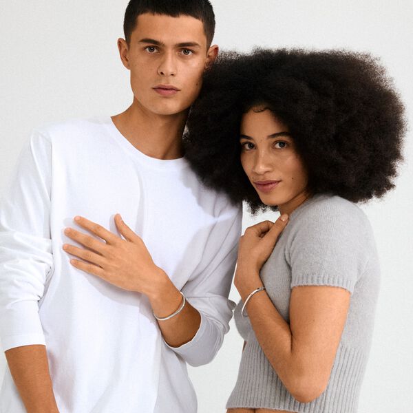 ALAIA bangle silver-plated