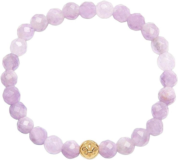 Women's Wristband with Amethyst Lavender and Gold