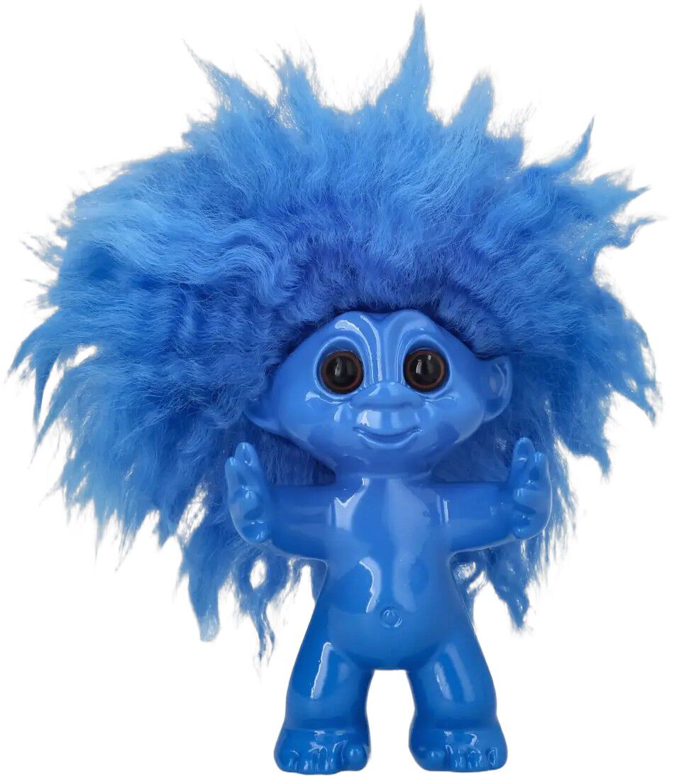 Lykketrold, lysebl&aring;, 9 cm