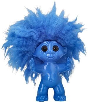 Lykketrold, lysebl&aring;, 9 cm