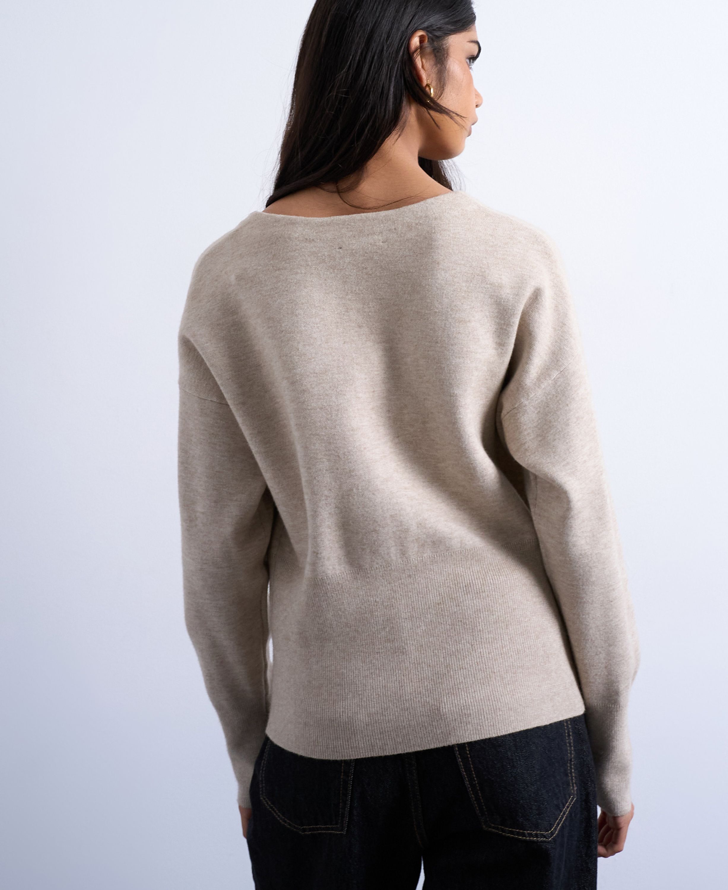 TSSIENNA LS V-NECK CARDIGAN - COTTON