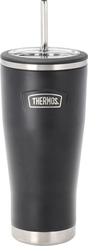 Termokrus med sugerør 0,7 liter Svart