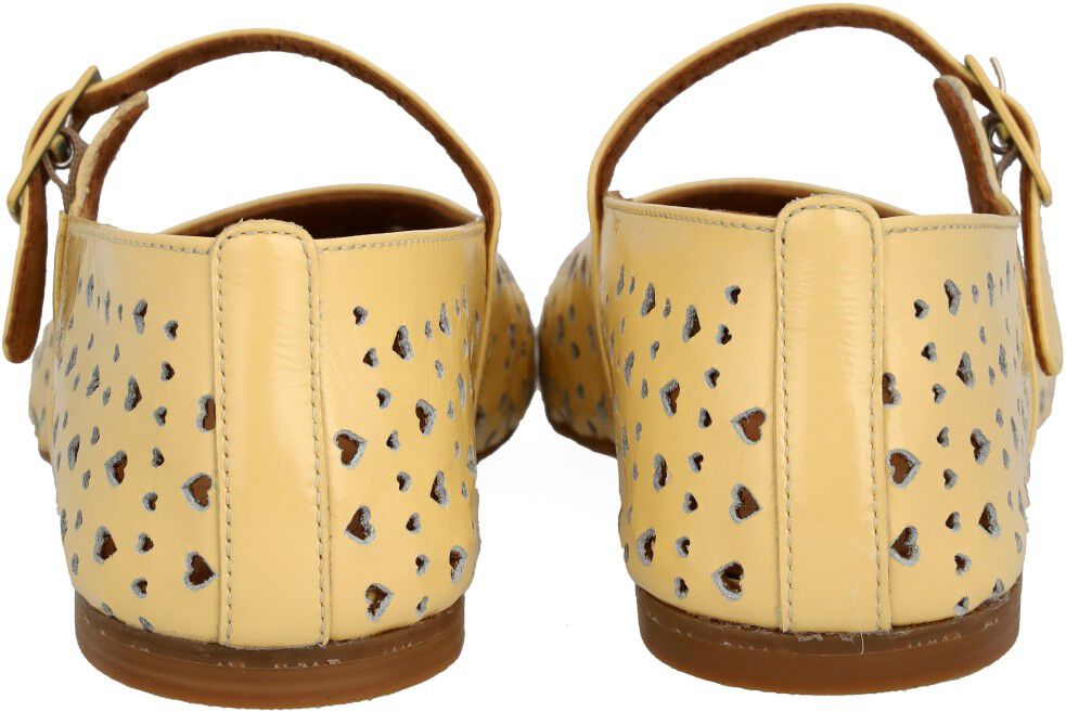 Mary Jane ballerina med perforeret hjertem&oslash;nster