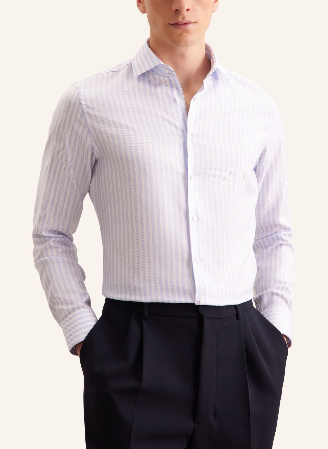 Business shirt Slim 1/1 Kent-Collar Stripes