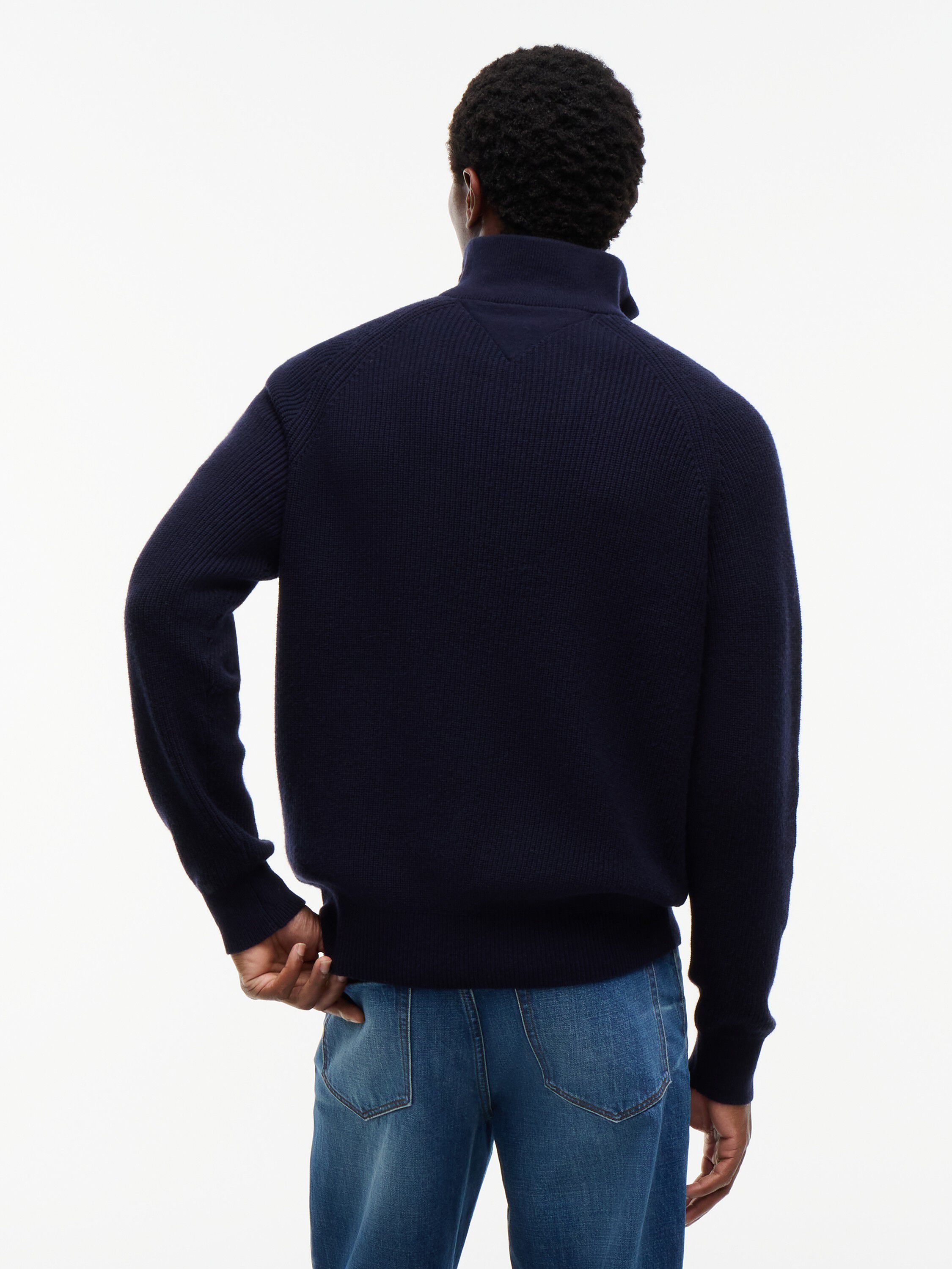 FISHERMAN RIB ZIP MOCK