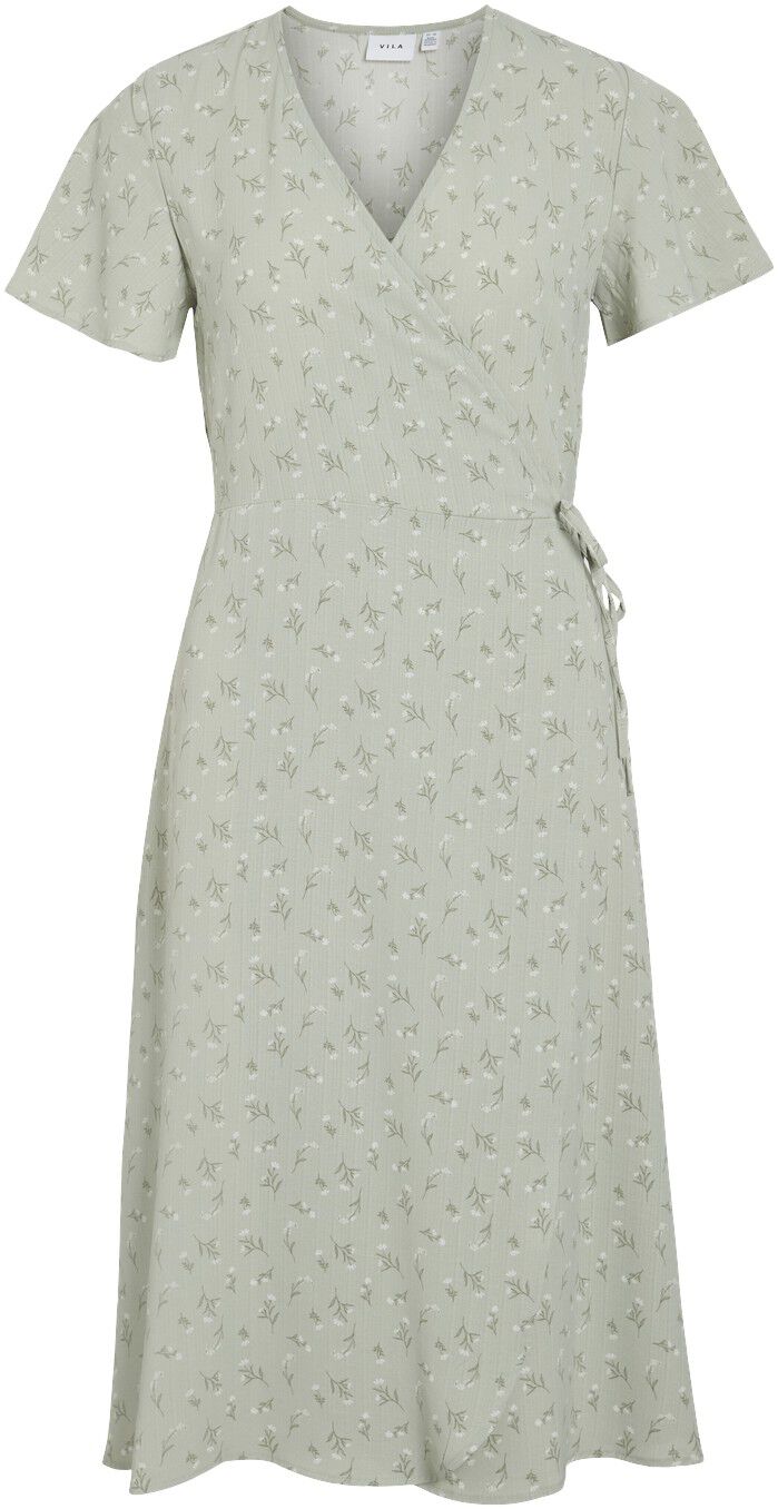 VILOVIE S/S WRAP MIDI DRESS - NOOS