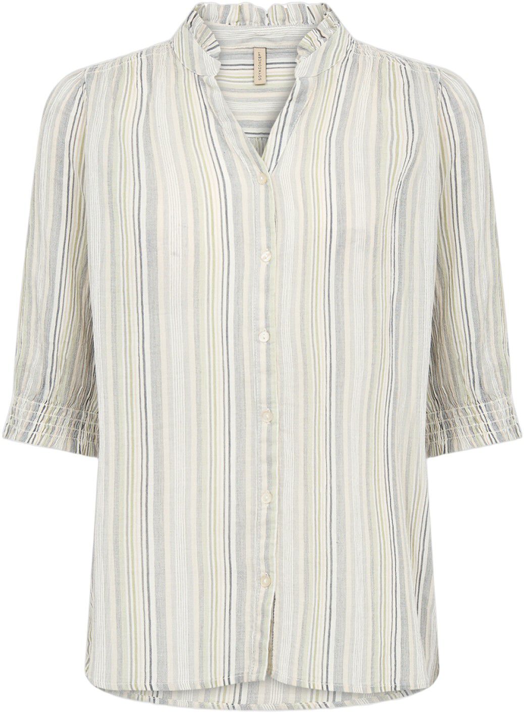 SC-PATTI 1 Bluse St&oslash;vet Gr&oslash;n