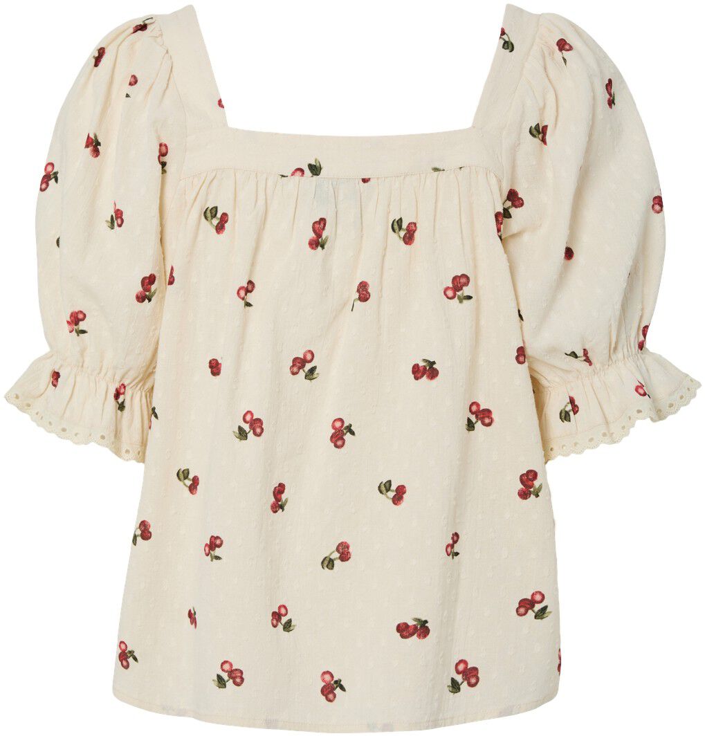 PCTHEA 3/4 SQUARE NECK TOP WVN D2D