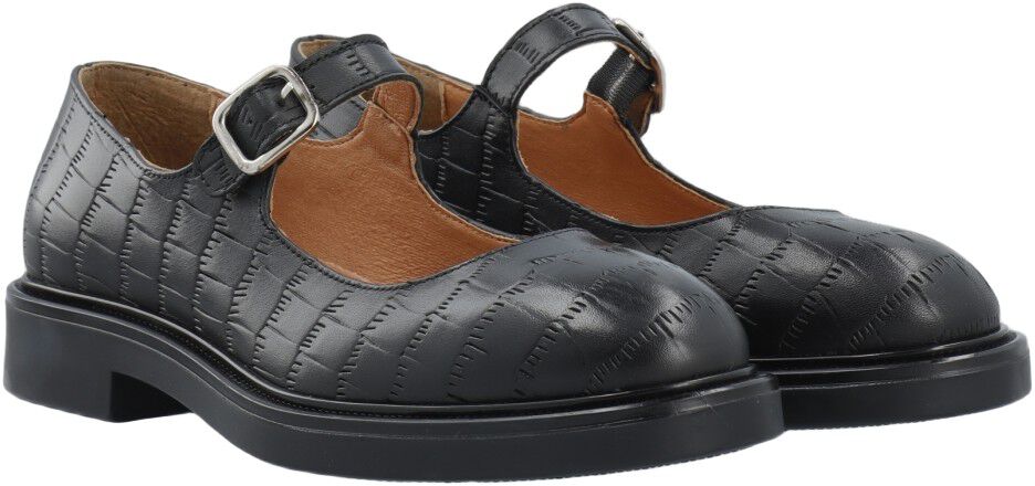 BIAADDA Mary Jane Croco Embossed Leather