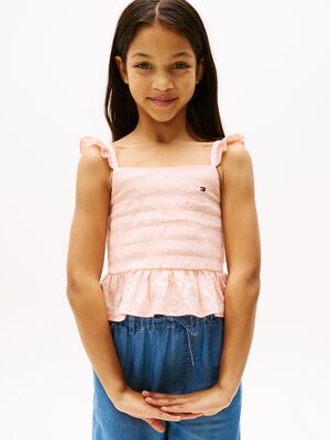 TEXTURED COTTON TOP SLVLS