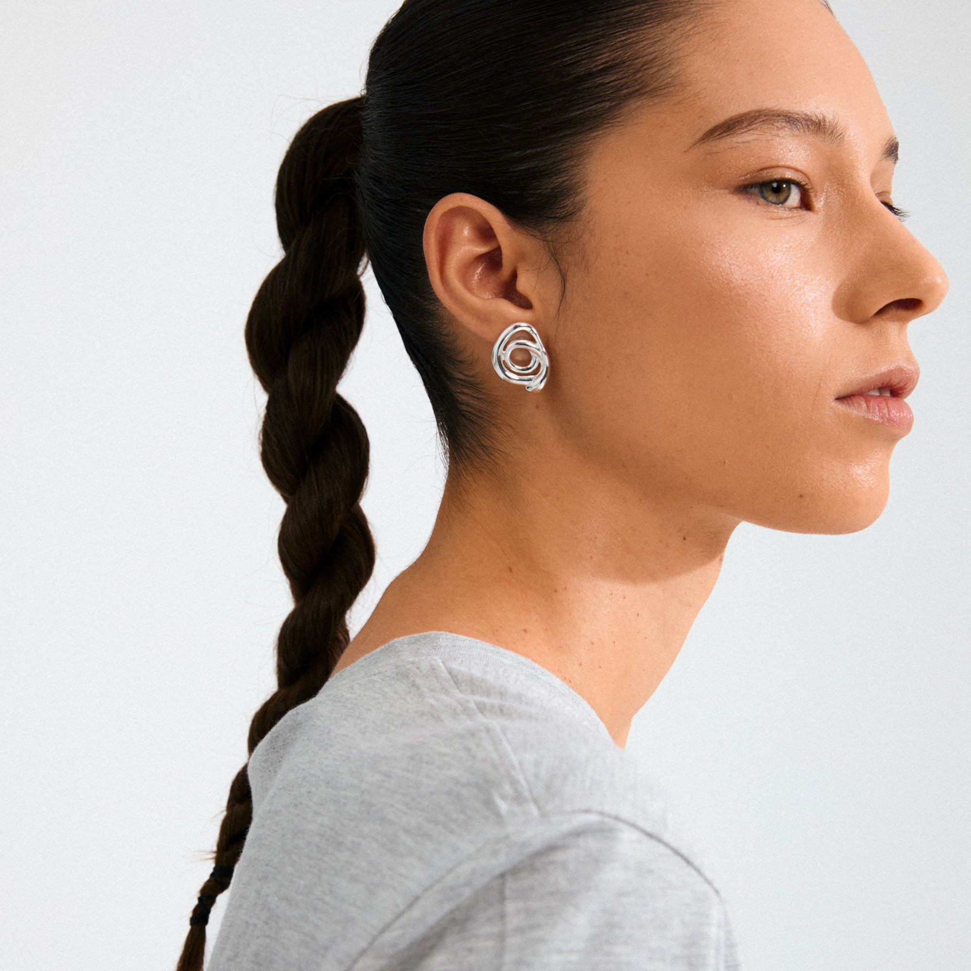 UNFOLD earrings silver-plated