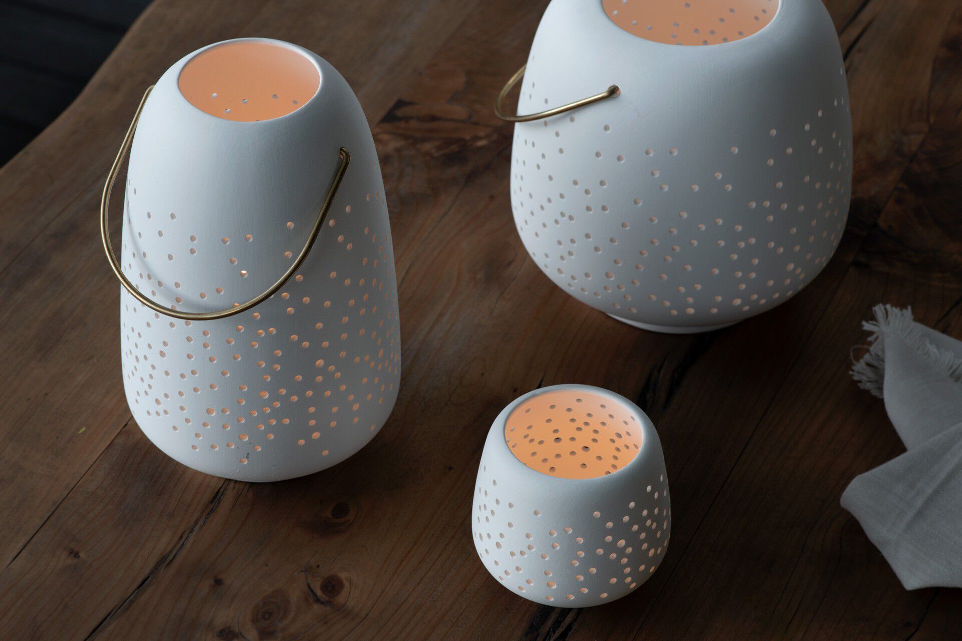 Ceramic lantern, medium, 15,5x24 cm