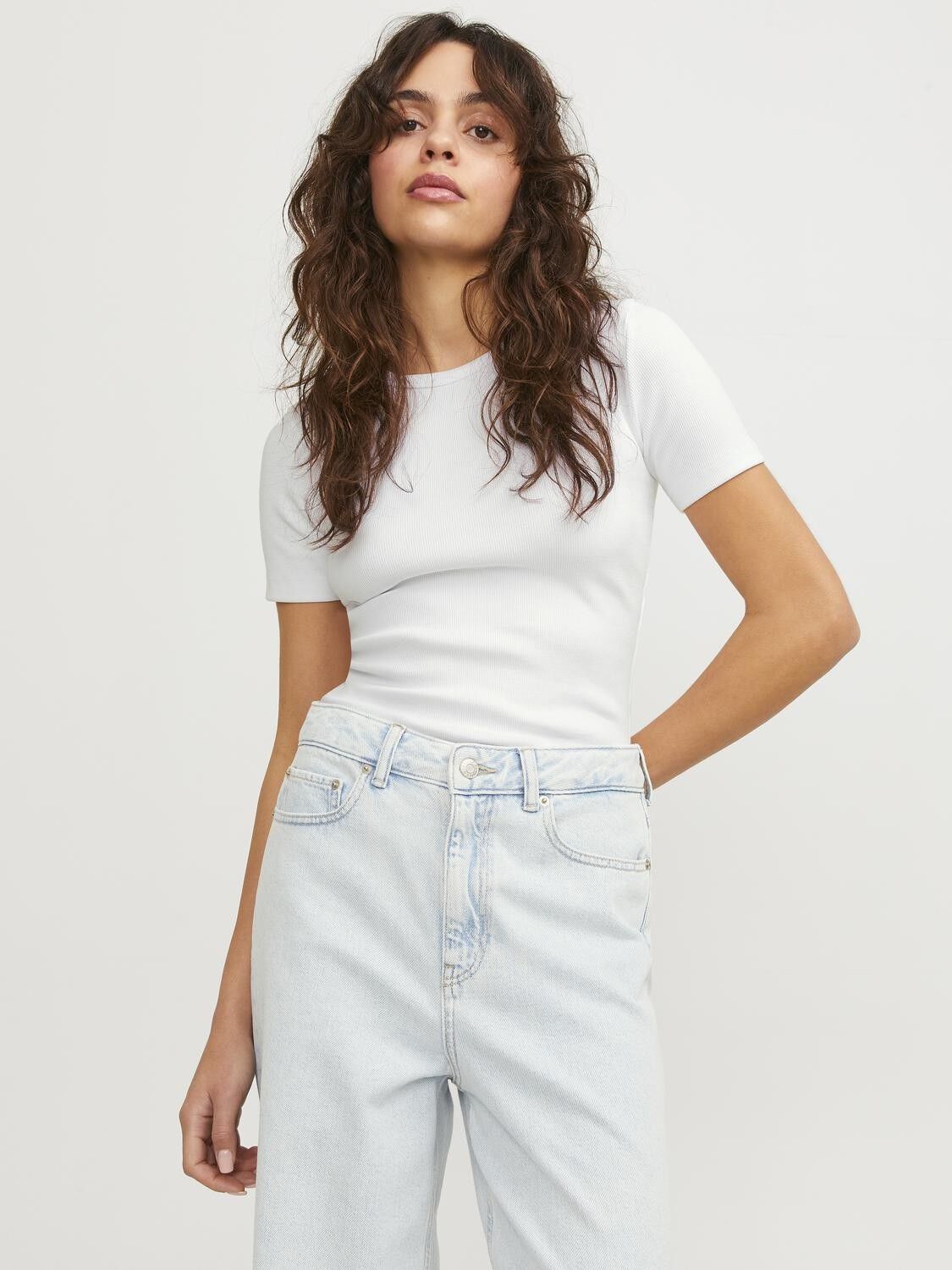 Jxfrankie Str Ss Rib Tee Jrs Noos