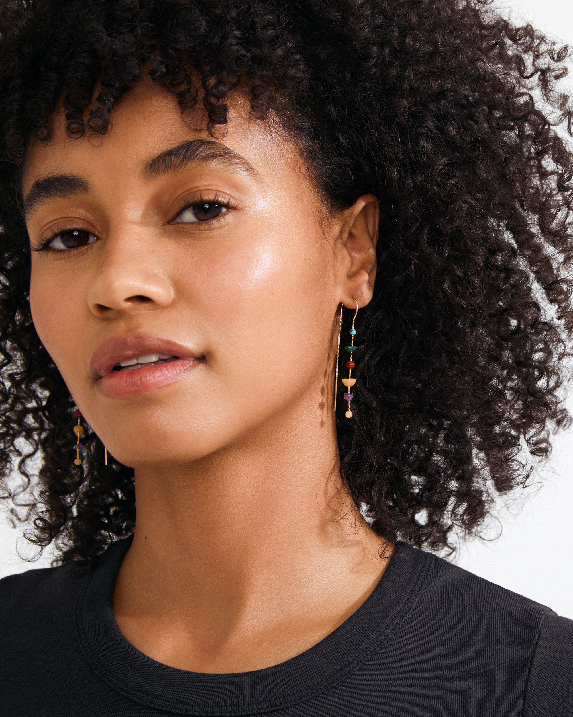 HERE earrings gold-plated/multi