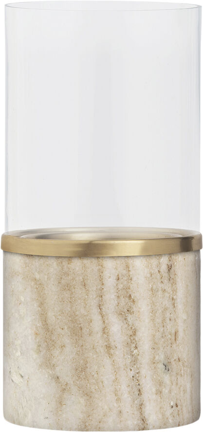 Marble lantern, Beige, 8x17,1 cm