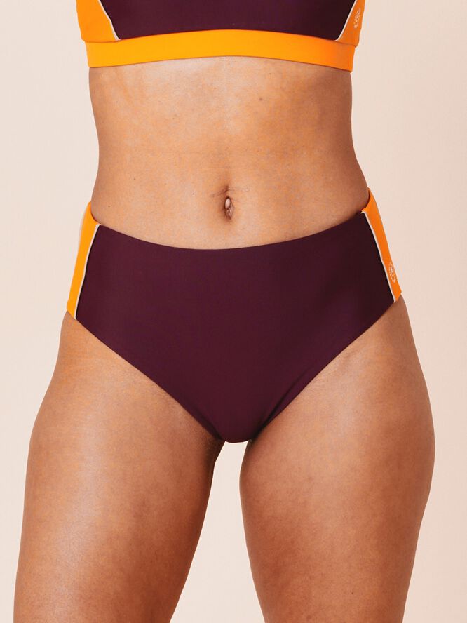 Ubud Colorblock high-waisted bikini bottom - Nero