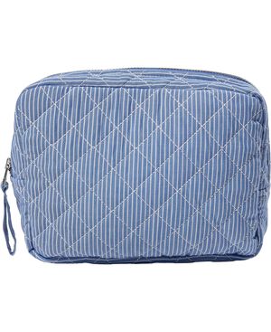 Moira 3 G make up bag Bright Blue Stripe