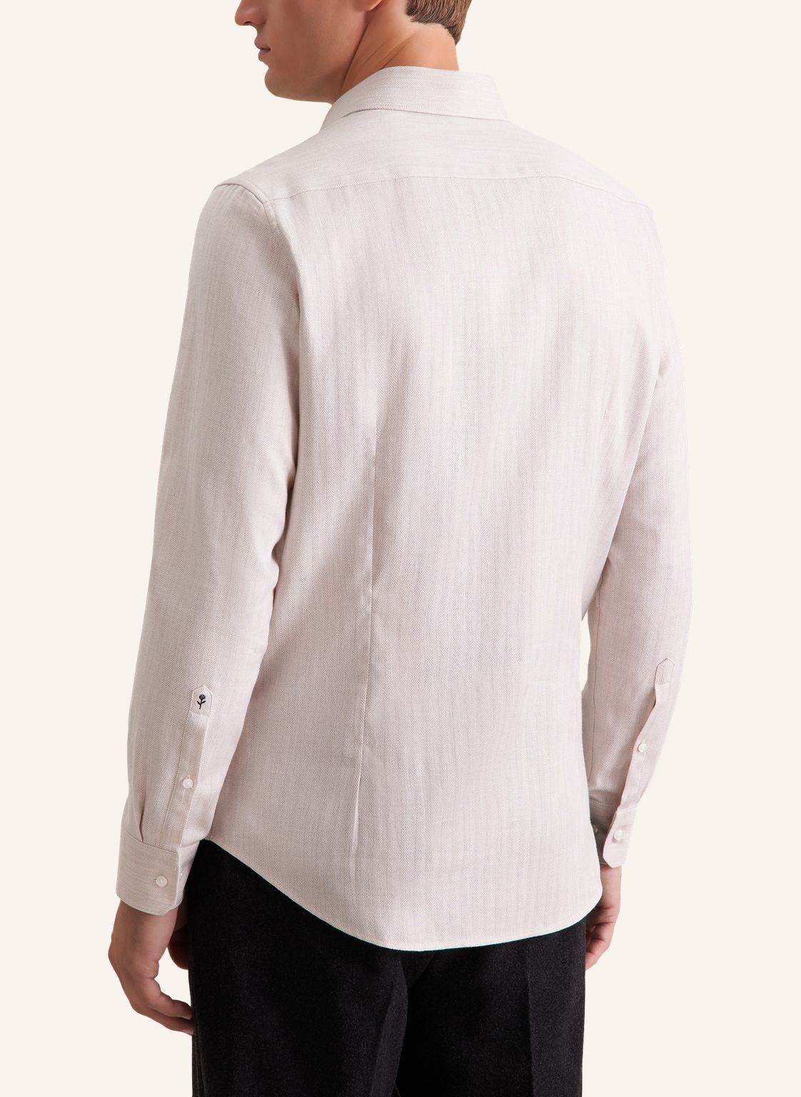 Flannel shirt Slim 1/1 Kent-Collar Herringbone