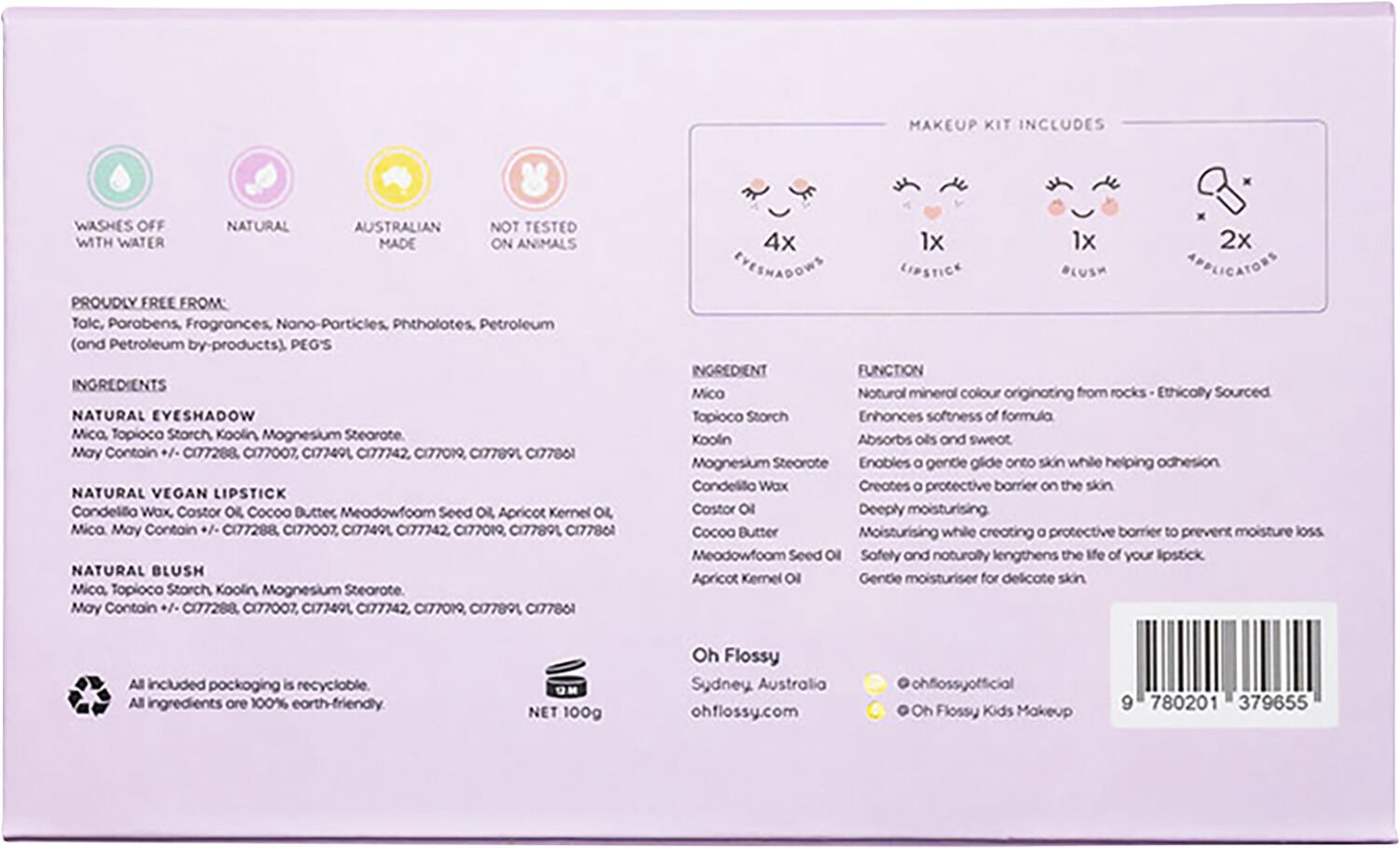 Oh Flossy - Sweet Treat make-up s&aelig;t