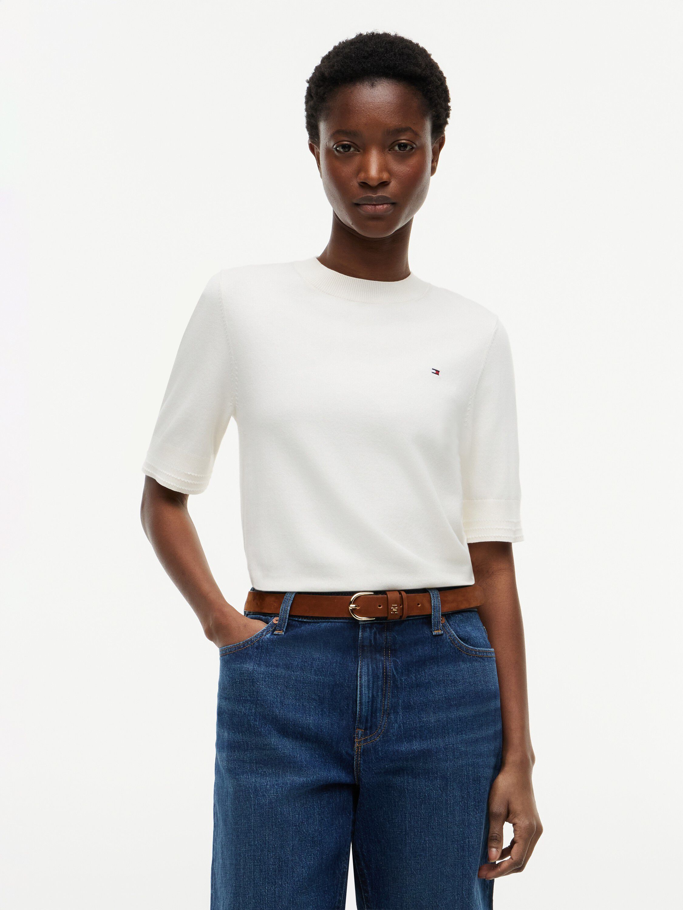 CO JERSEY FINE GG C-NK SS SWT