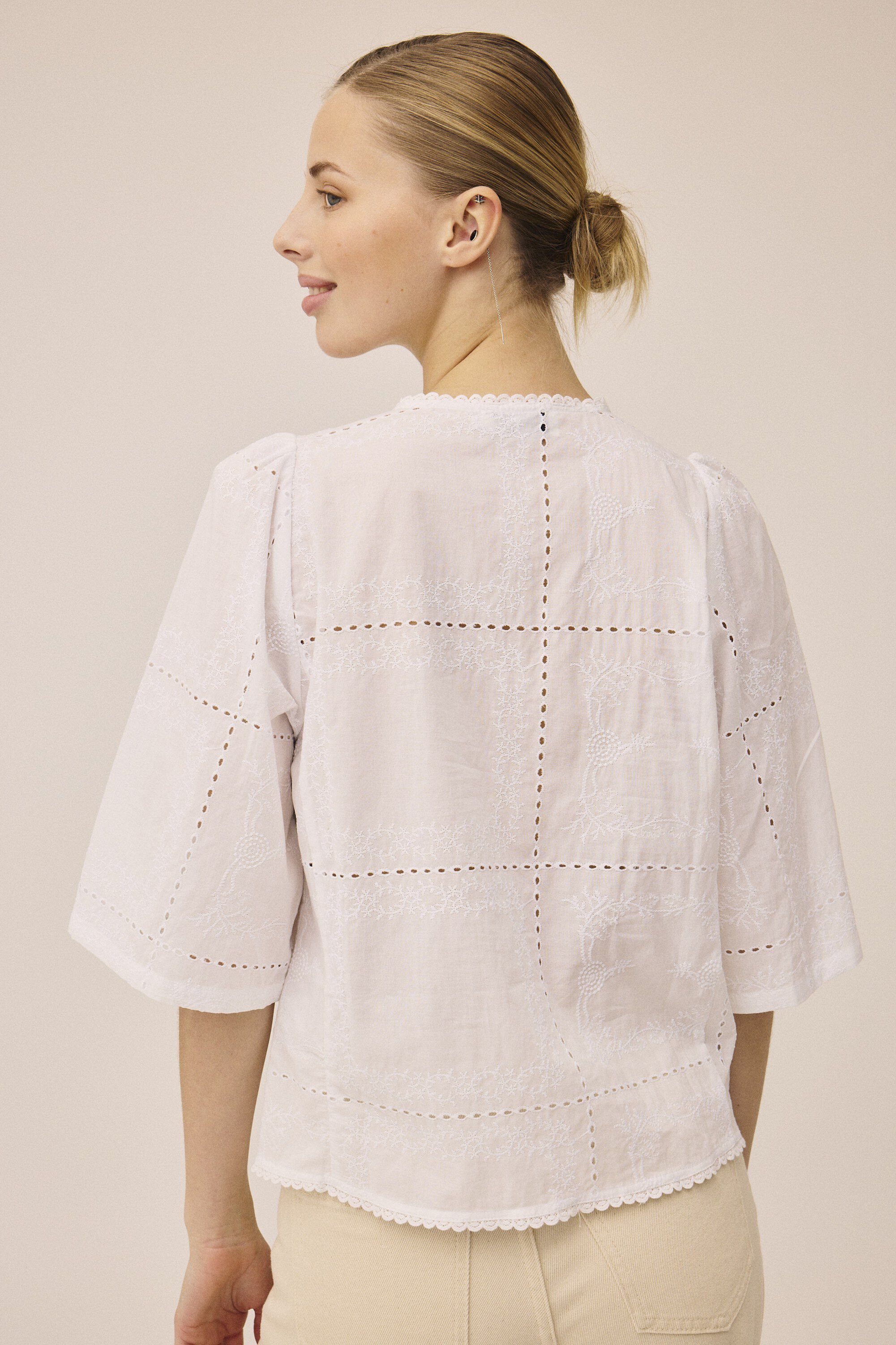 Ivy 4 EMB Wrap blouse - 100% Organic Cotton GOTS