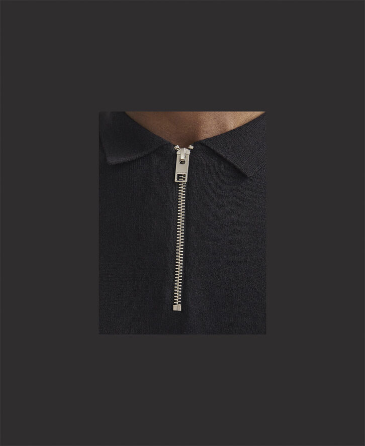 JJEEMIL KNIT POLO HALF ZIP LS NOOS