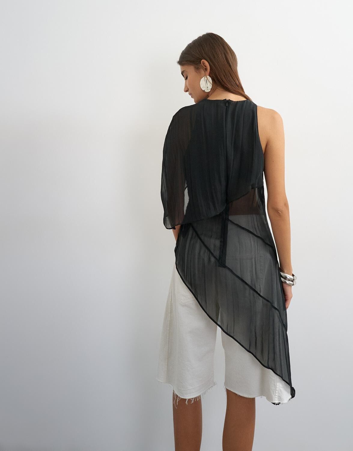 Tsolisa One Shoulder Cape Tunic Wvn