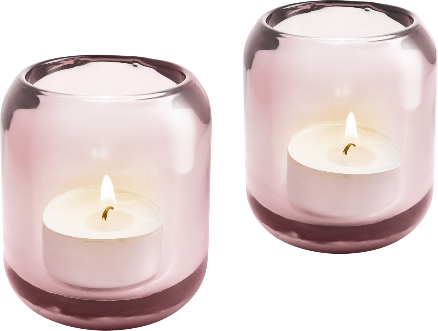 2 Acorn fyrfadsstager Rose