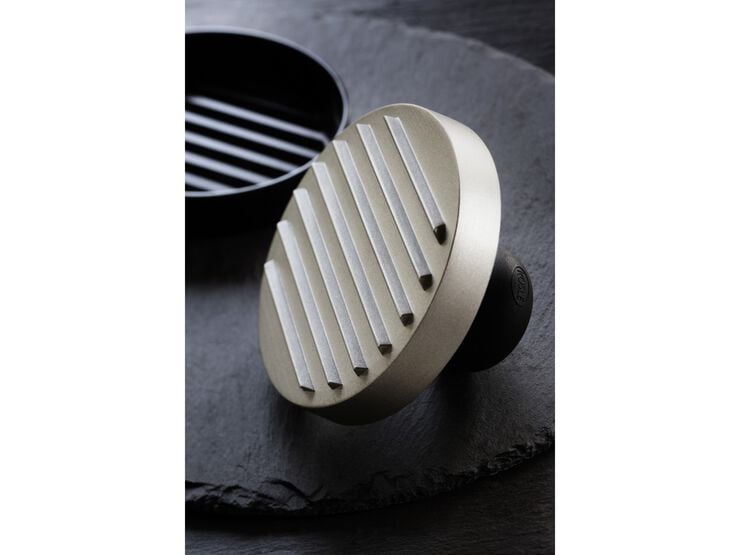 Burgerpresser 11,5 x 8 cm 18/10 stål/ABS