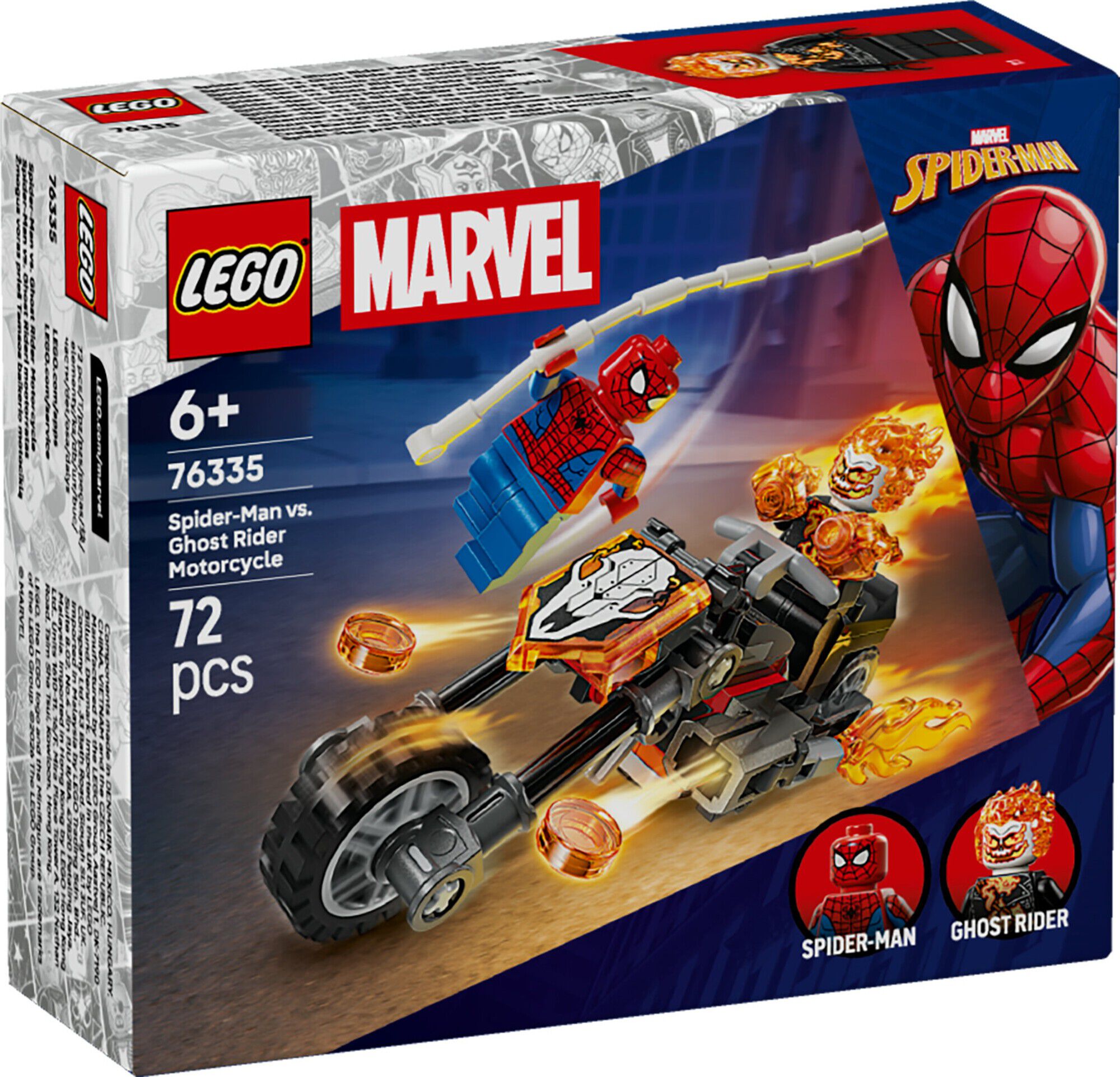 Spider-Man mod Ghost Rider p&aring; motorcykel 76335