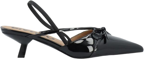 BIAKRISTIN Kitten Heel Bow Slingback Faux Leather