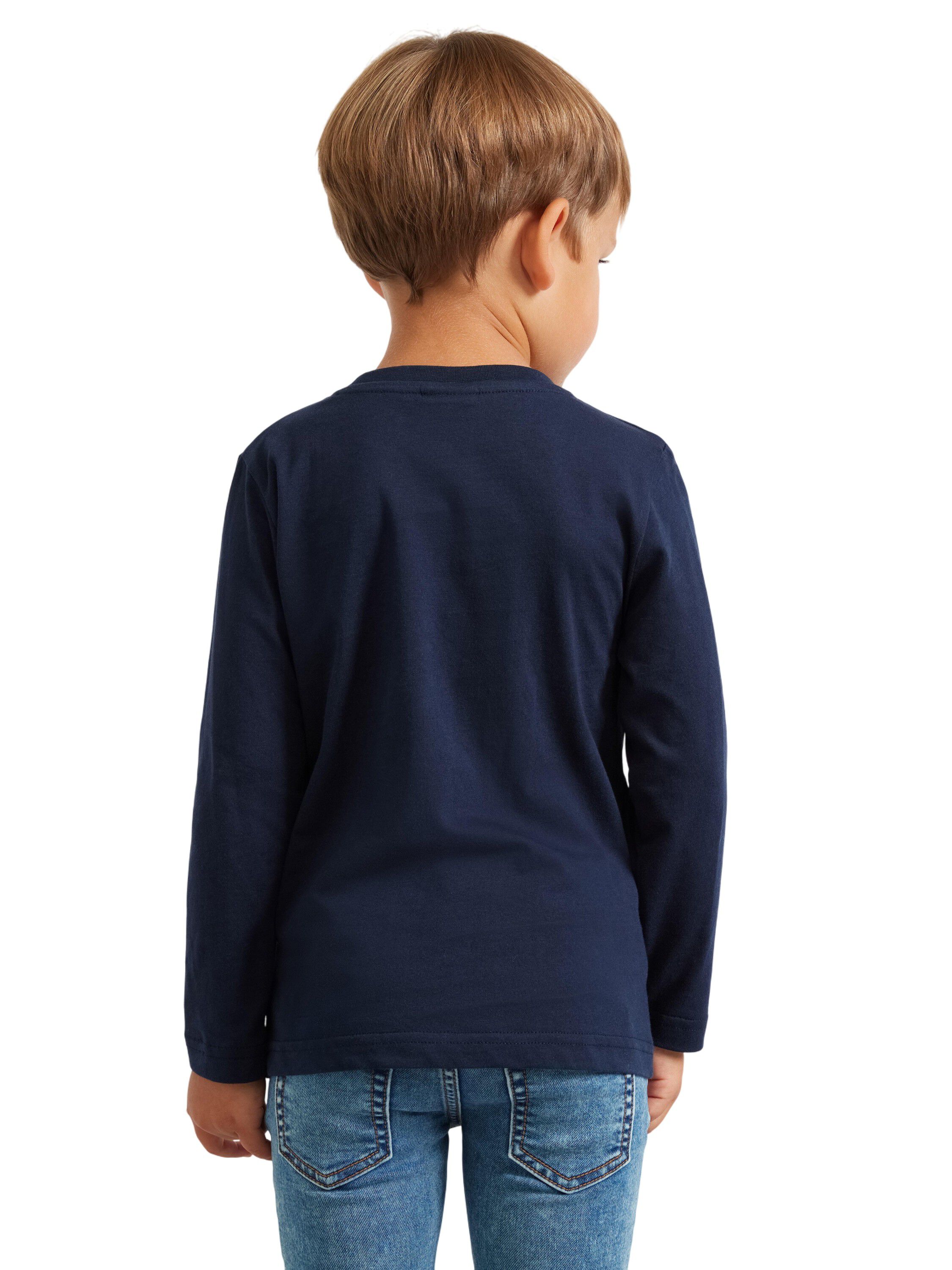 Long-sleeved top in soft cotton jer