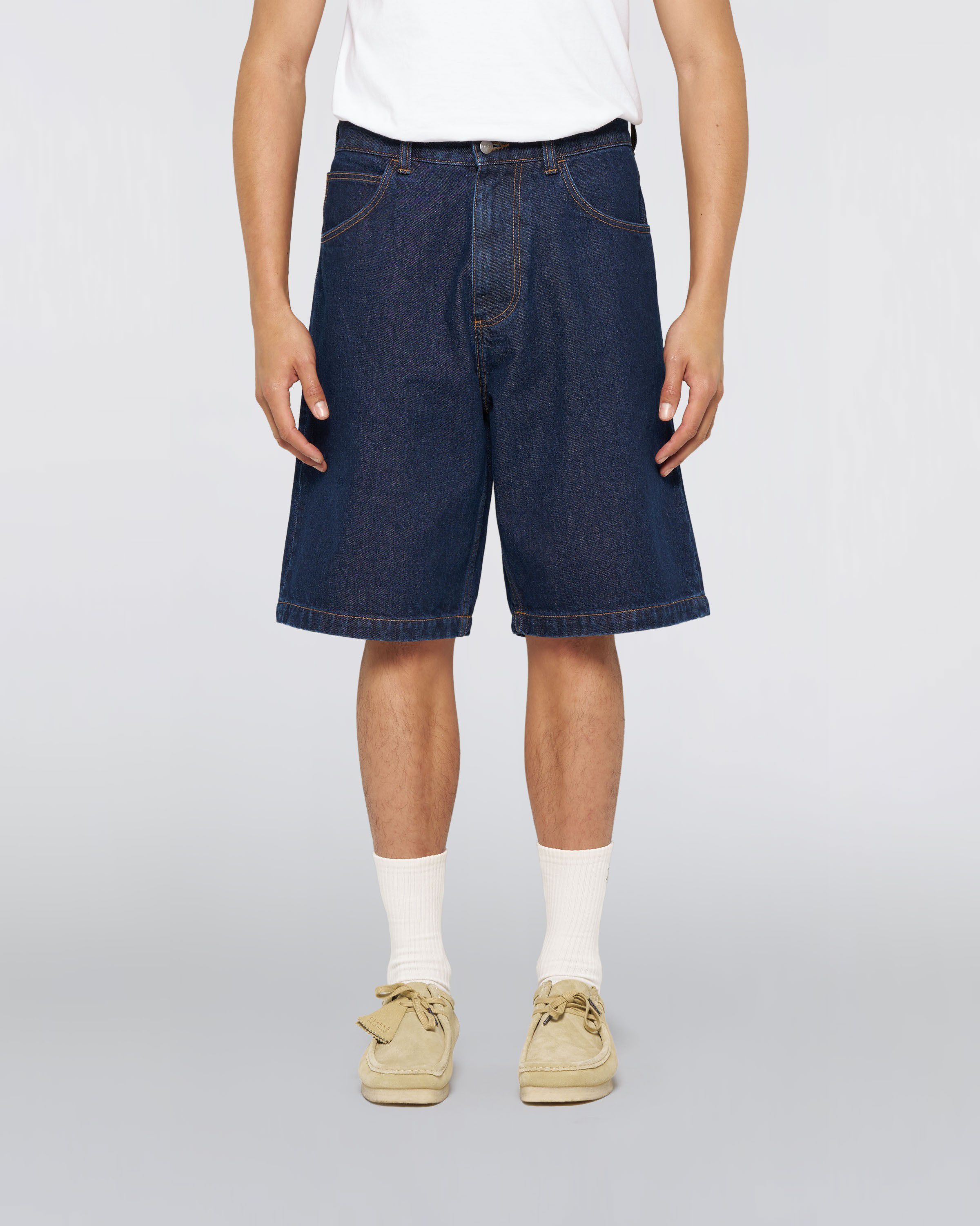 Worker Short-Blue - Mid Marble Wash