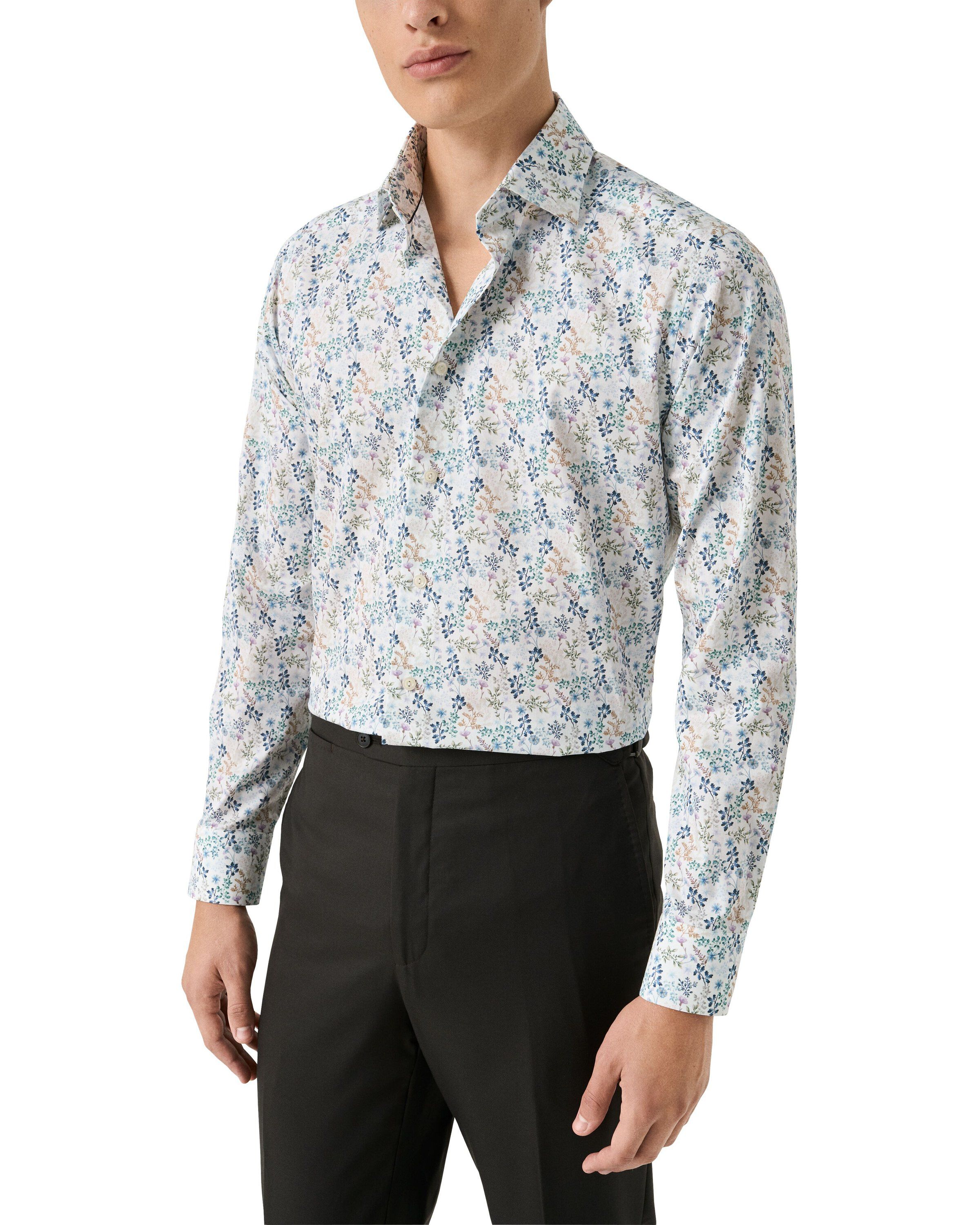 Contemporary Fit Floral Twill Shirt