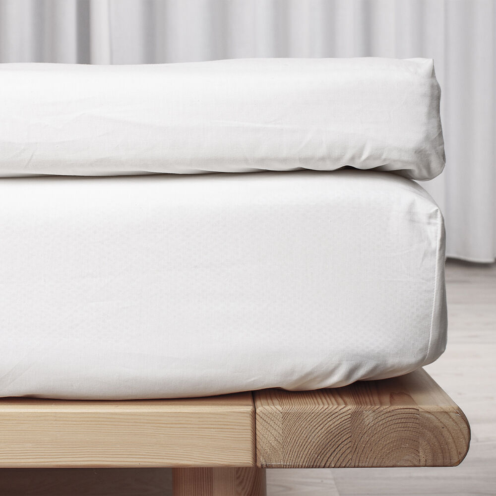 &Oslash;kologisk kuvertlagen, percale - GOTS, hvid
