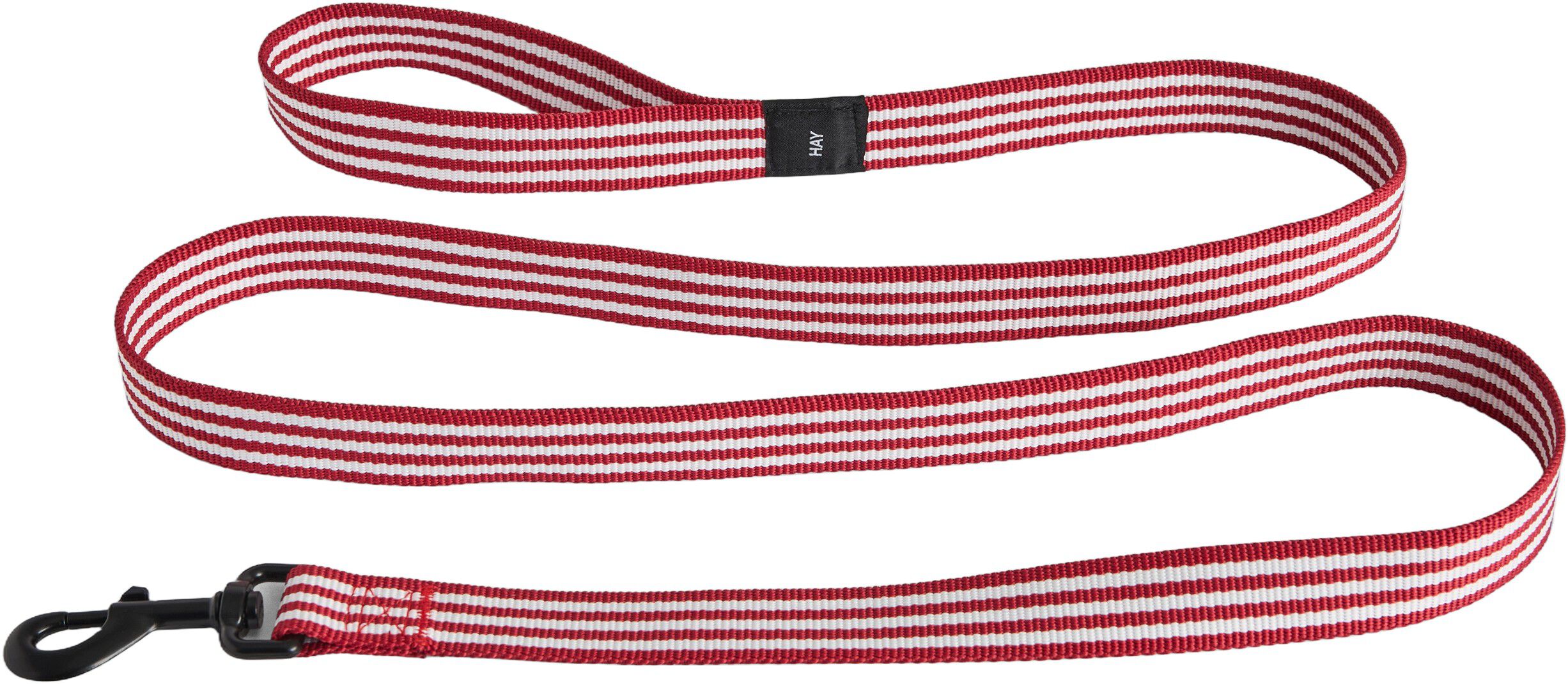 HAY Dogs Leash-Flat M/L-Red and whi