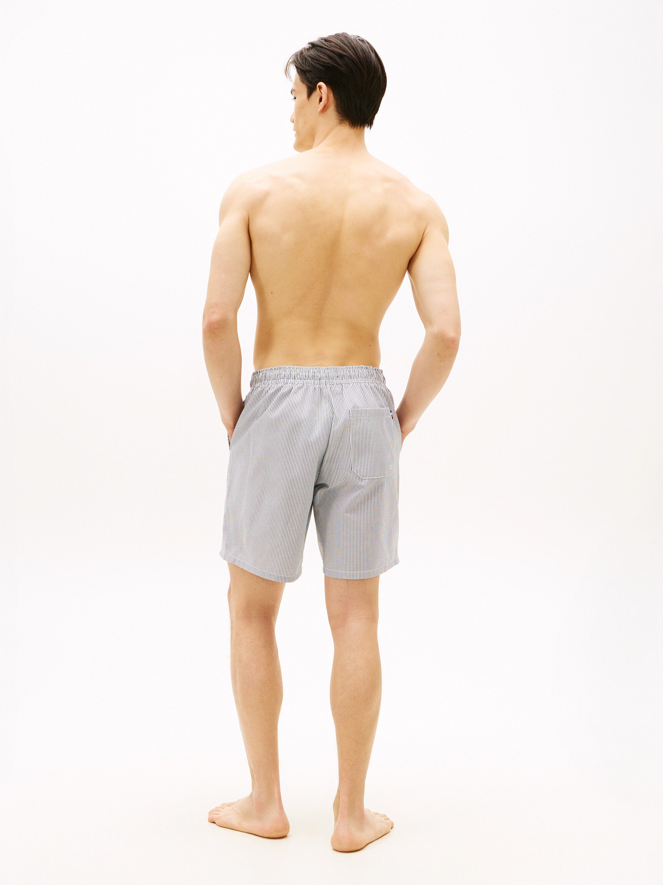 Essential Ithaca Stripe Long Length Swim Shorts