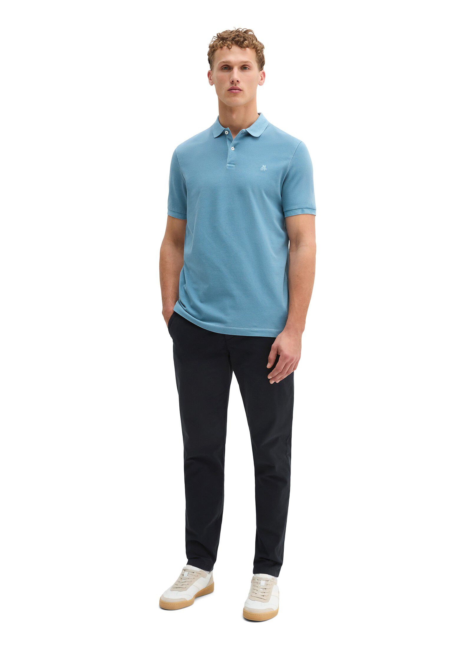 Polo, short sleeve, button placket,