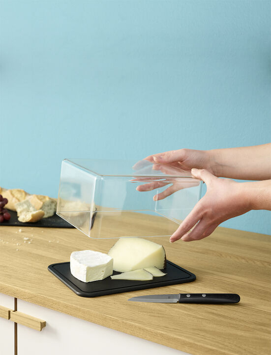 CONTAIN-IT cheese box black Practical storage for cheese and cold cuts