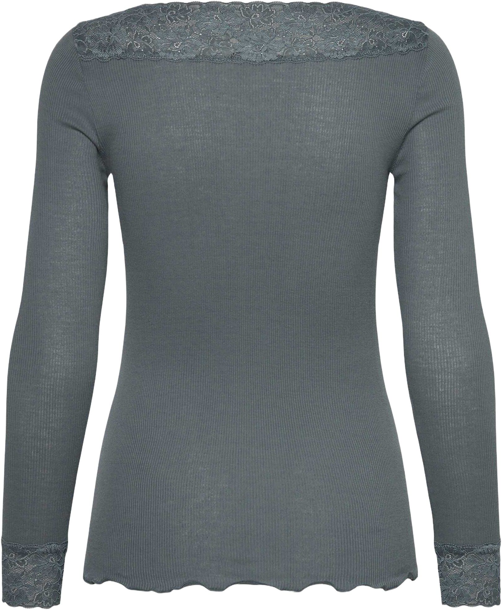 RWBernadine Organic LS V-neck Lace T-shirt