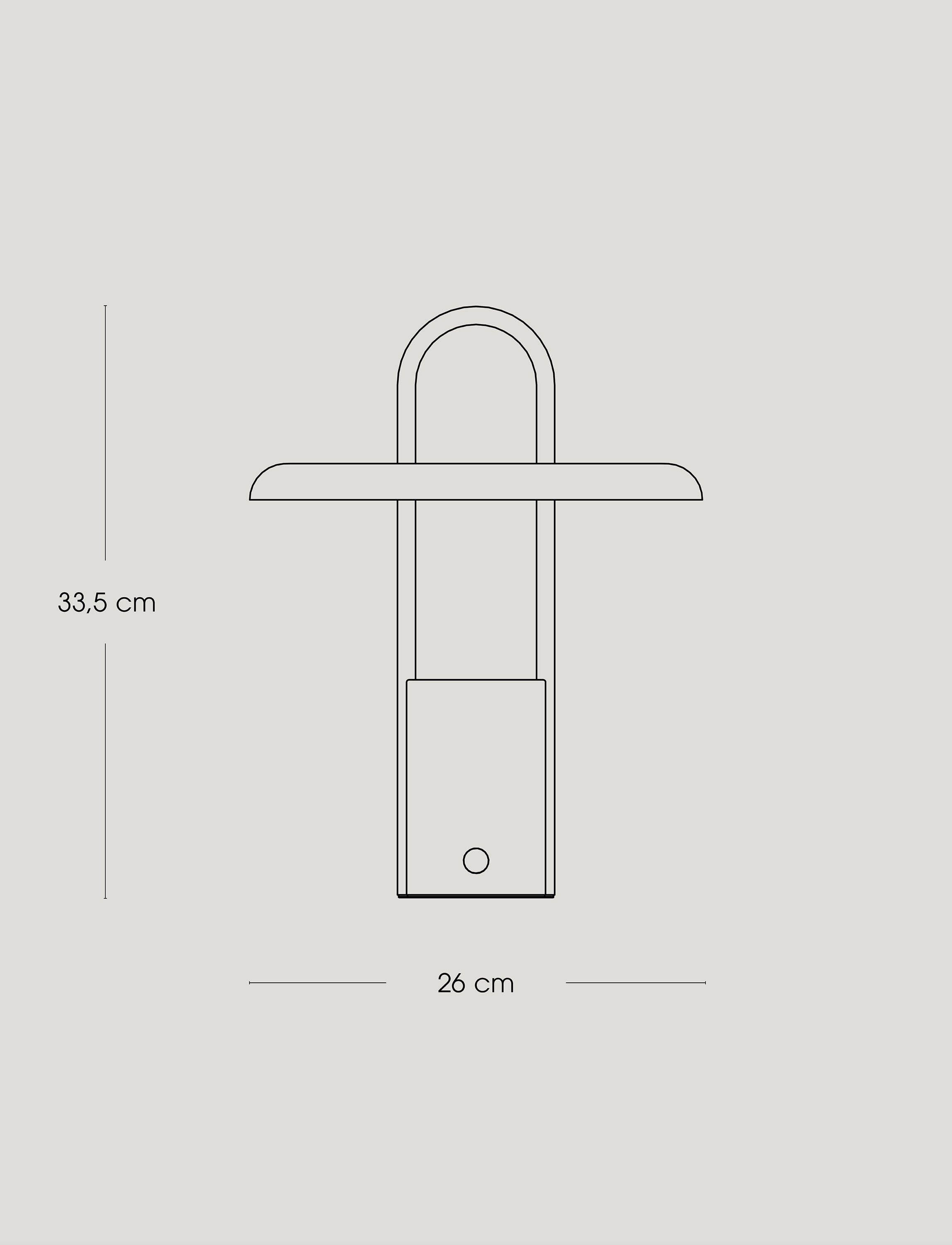 Pier LED lampe, portabel H 33. 5 cm sand