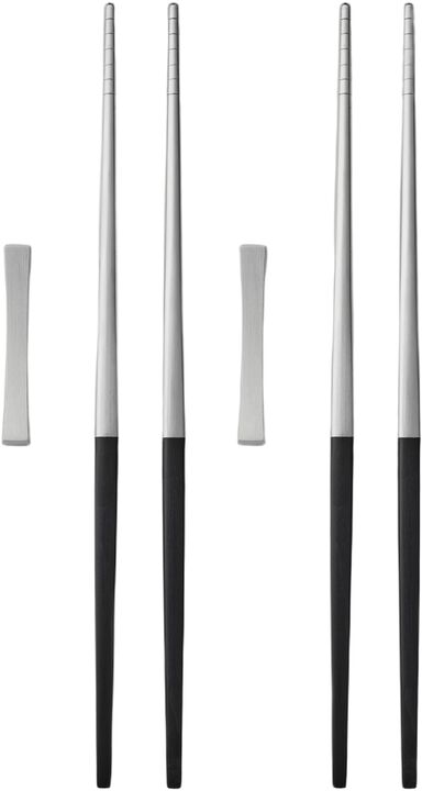 Spisepinner-sett Focus de Luxe 23 cm 6 deler Svart/Matt stål