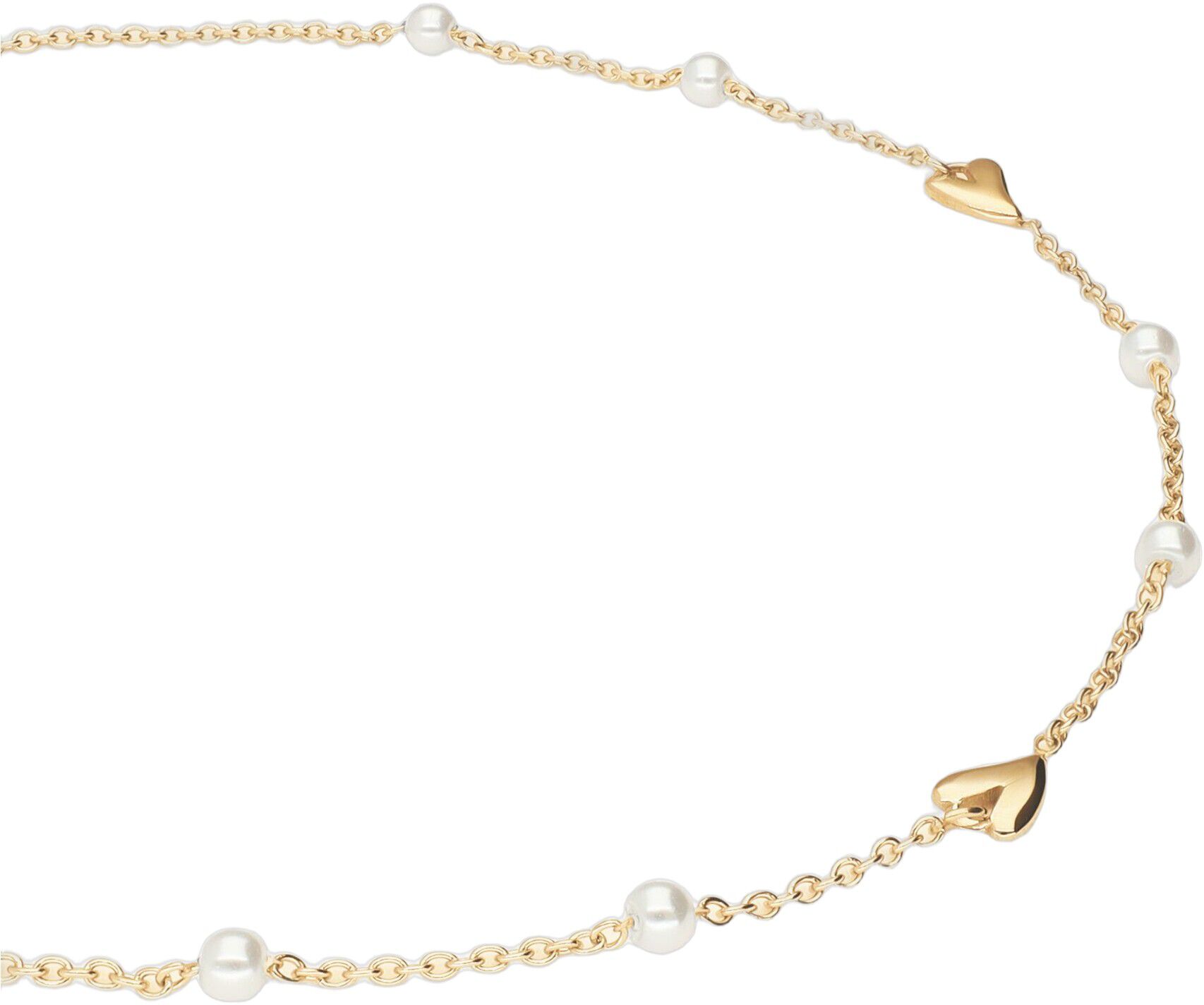 Necklace hearts & pearls