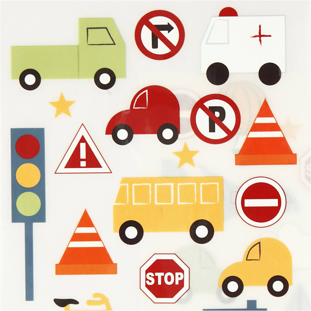 Rub on stickers, transport