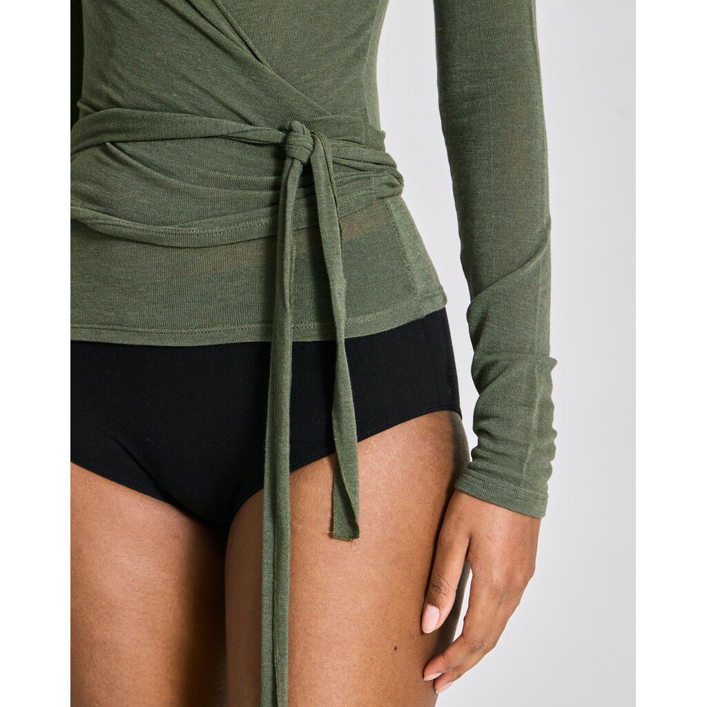 Anne Wrap L/S Wool Top