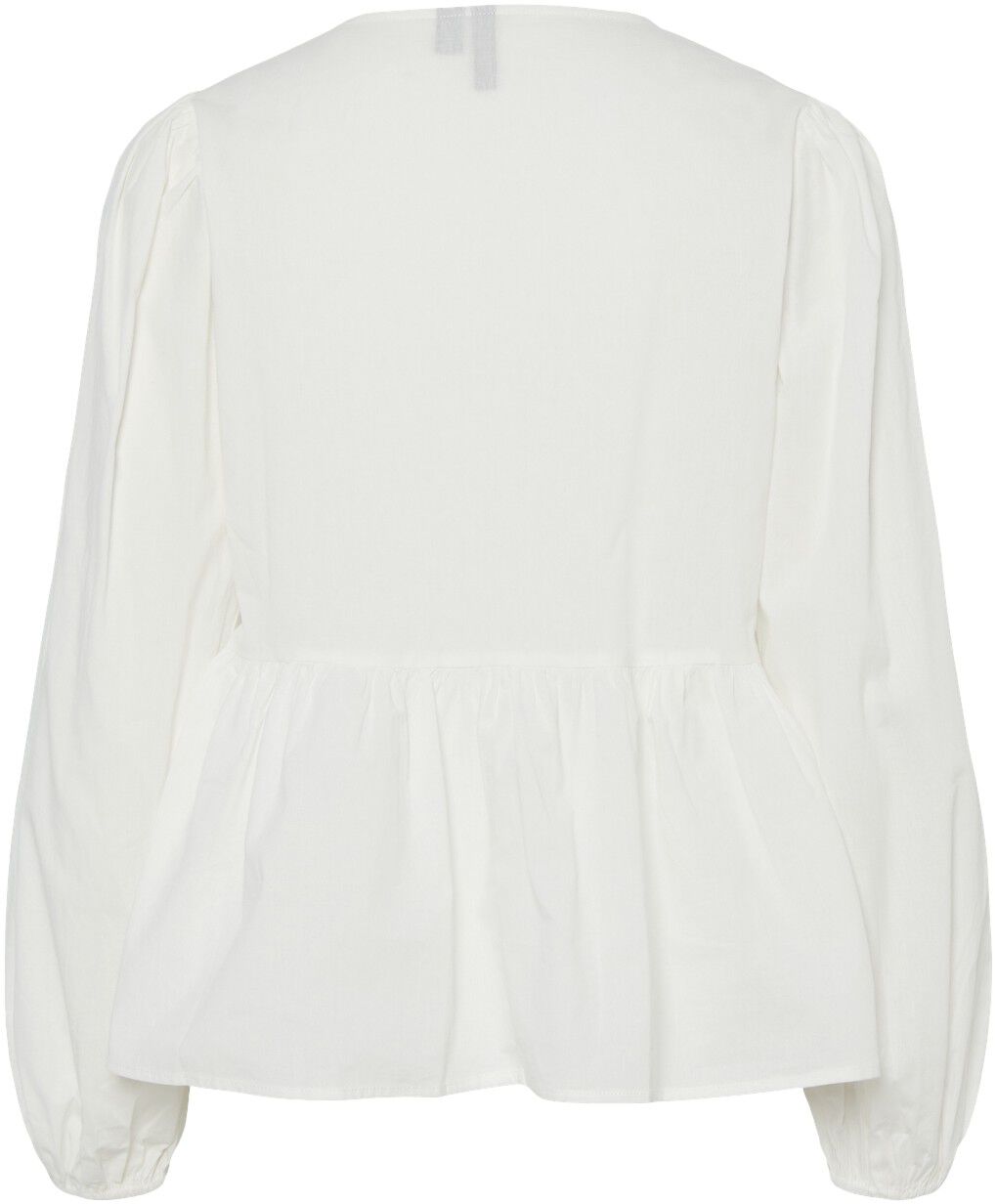 PCJOLLY LS O-NECK TIE TOP WVN NOOS